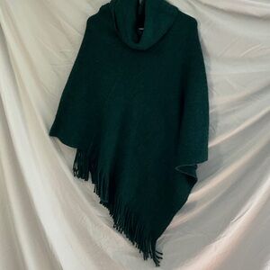 Chico's Deep Green Knit Poncho